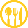 restaurant-symbol-of-cutlery-in-a-circle
